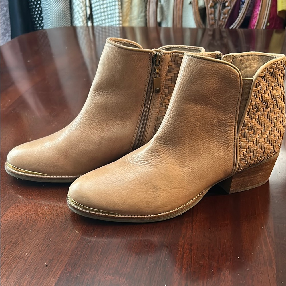 Tan Leather Ankle Boots